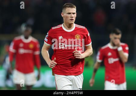 Bergame, Italie.02 novembre 2021.Scott McTominay (Manchester United) pendant Atalanta BC contre Manchester United, match de football de la Ligue des champions de l'UEFA à Bergame, Italie, novembre 02 2021 crédit: Independent photo Agency/Alay Live News Banque D'Images