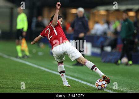 Bergame, Italie.02 novembre 2021.Edinson Cavani (Manchester United) en action pendant Atalanta BC contre Manchester United, match de football de l'UEFA Champions League à Bergame, Italie, novembre 02 2021 crédit: Independent photo Agency/Alay Live News Banque D'Images