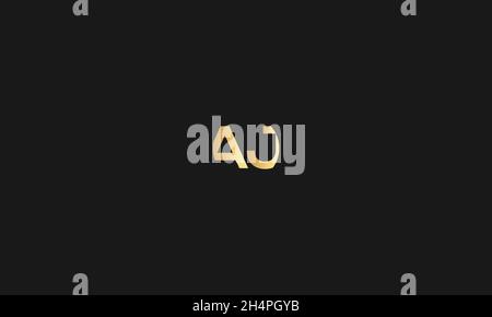 LOGO AJ AVEC EFFET D'ESPACE NÉGATIF POUR L'UTILISATION D'ILLUSTRATIONS Illustration de Vecteur
