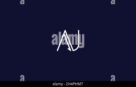 LOGO AJ AVEC EFFET D'ESPACE NÉGATIF POUR L'UTILISATION D'ILLUSTRATIONS Illustration de Vecteur