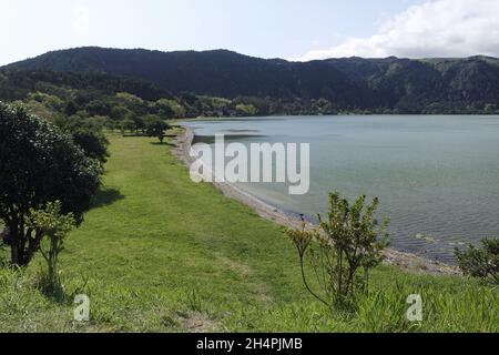 lac de sete cidade sur les îles des açores sao miguel Banque D'Images