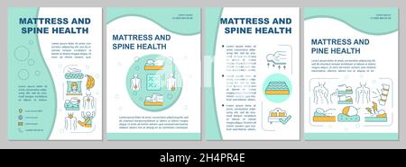 Modèle de brochure pour matelas et rachis santé menthe Illustration de Vecteur