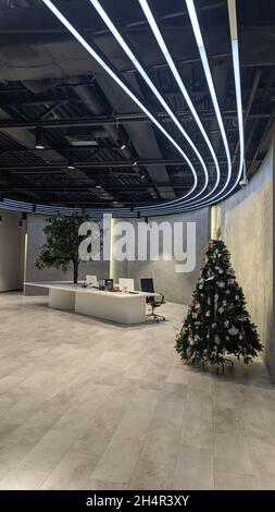 Le bureau est prêt pour noël. Banque D'Images
