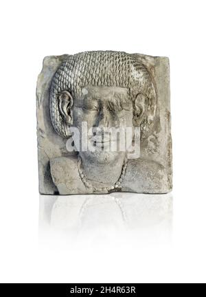 Sculpture égyptienne ptolemaic d'une femme dans le bas relief, 4e cent BC, Ptolemaic, .Musée du Louvre AF12846.Il s'agit d'un modèle de chaboisseaux inachevé montrant un Banque D'Images