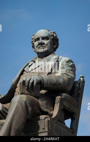 P T statue Barnum dans le parc Seaside Bridgeport CT Banque D'Images