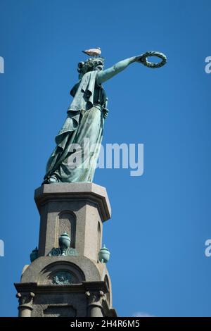 Monument aux soldats dans le parc en bord de mer Bridgeport CT Banque D'Images