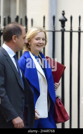 Liz Truss MP (con: South West Norfolk) - Secrétaire d'État aux Affaires étrangères, du Commonwealth et du développement du Royaume-Uni (Secrétaire aux Affaires étrangères Banque D'Images