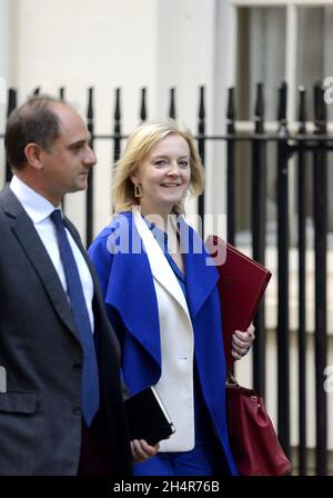 Liz Truss MP (con: South West Norfolk) - Secrétaire d'État aux Affaires étrangères, du Commonwealth et du développement du Royaume-Uni (Secrétaire aux Affaires étrangères Banque D'Images