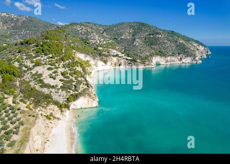 Vue aérienne du parc national du gargano Banque D'Images