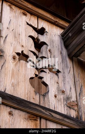 Décorations architecturales traditionnelles près de Leutasch, Tirol, Autriche Banque D'Images