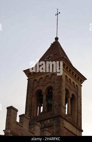 Le clocher de Bolgheri, Toscane Banque D'Images