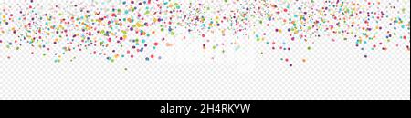 arrière-plan transparent avec différents confettis de couleur pour la fête avec transparence dans le fichier vectoriel Illustration de Vecteur