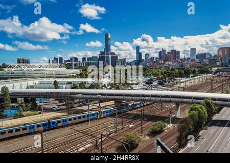 Richmond Station, à l'extérieur de la Rod laver Arena, Melbourne, Australie Banque D'Images