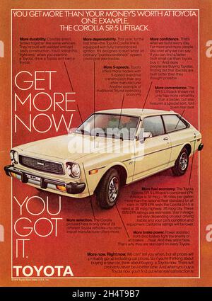 Publicité vintage dans le magazine 'Peoples', numéro du 21 août 1978, États-Unis Banque D'Images