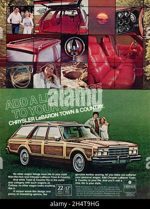 Publicité vintage dans le magazine 'Peoples', numéro du 21 août 1978, États-Unis Banque D'Images