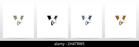 Logo Horse on Letter Design V. Illustration de Vecteur
