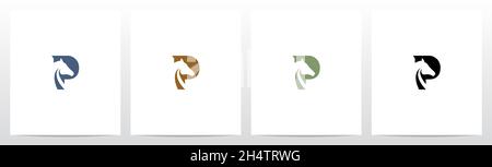 Logo « Horse on Letter » P Illustration de Vecteur