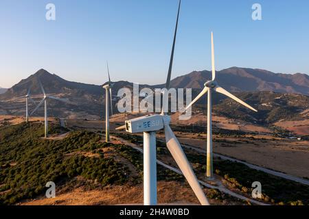 Centrale éolienne, à Casares, Malaga, Espagne Banque D'Images