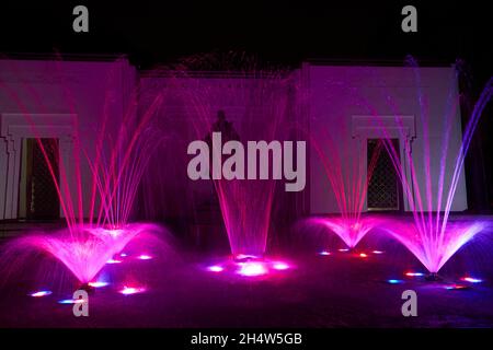 Fontaine de Tanguis au Magic Water circuit (le plus grand complexe de fontaines du monde) Parc de la Réserve, Lima, Pérou, Amérique du Sud Banque D'Images