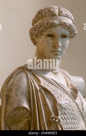 Moscou, Russie.02 mars 2019.Le Lemnian Athena, ou Athena Lemnia, une statue grecque classique de la déesse Athena exposée au Musée des beaux-arts de l'État de Pouchkine (photo de Mihail Siergiejewicz/SOPA Images/Sipa USA) Credit: SIPA USA/Alay Live News Banque D'Images