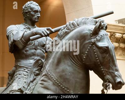 Moscou, Russie.2 mars 2019.Statue équestre de Gattamelata exposée au Musée des beaux-arts de l'État de Pouchkine (Credit image: © Mihail Siergiejewicz/SOPA Images via ZUMA Press Wire) Banque D'Images