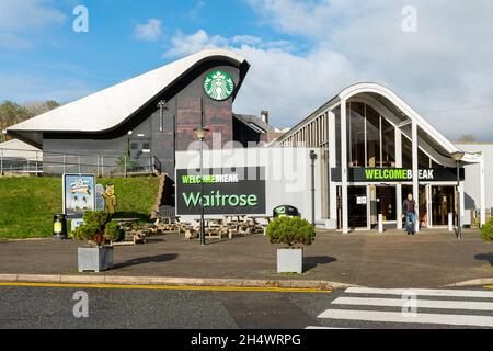 Membury Services sur l'autoroute M4 à Berkshire, Angleterre, Royaume-Uni Banque D'Images