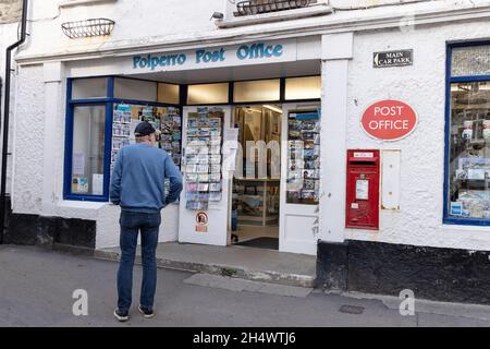 Bureau de poste de village Royaume-Uni - Bureau de poste de Polperro Cornwall, Royaume-Uni Banque D'Images