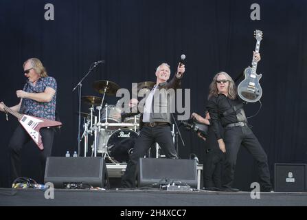 Thunder en concert pendant le Download Festival à Donnington Park, Leicestershire. Banque D'Images