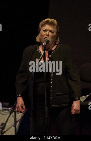 Marianne Faithful en concert pendant le Festival de la fusion au South Bank Centre à Londres. Banque D'Images