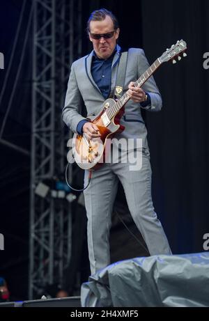 Joe Bonamassa en direct sur scène le jour 3 au Download Festival du 15 juin - Donington Park Banque D'Images