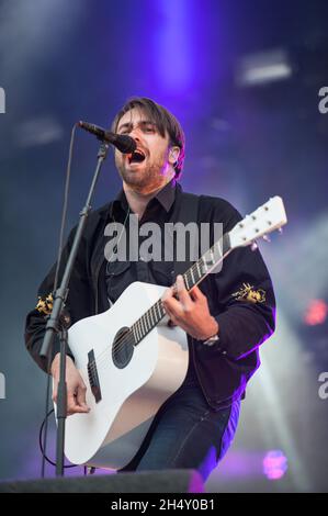 Justin Young des vaccins en direct le deuxième jour du festival le meilleur secret gardé le 20 juin 2015 à Hilvarenbeek, aux pays-Bas Banque D'Images