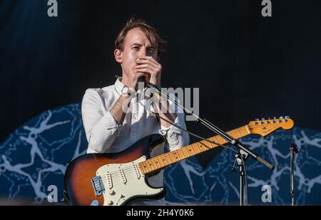 Bombay Bicycle Club en direct sur scène lors du festival Citadel à Victoria Park le 20 juillet 2015 à Londres, Royaume-Uni Banque D'Images