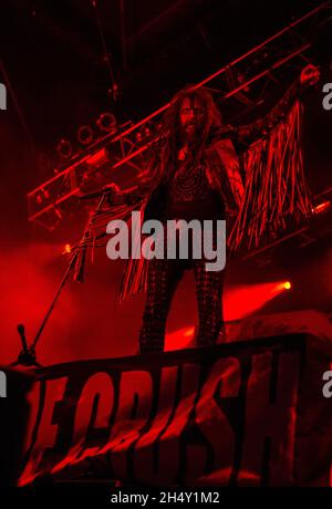 Rob Zombie en direct sur scène pendant le festival Bloodstock le 09 août 2015 à Catton Hall, Derbyshire, Royaume-Uni Banque D'Images