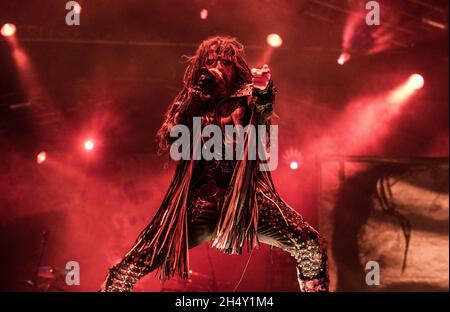 Rob Zombie en direct sur scène pendant le festival Bloodstock le 09 août 2015 à Catton Hall, Derbyshire, Royaume-Uni Banque D'Images