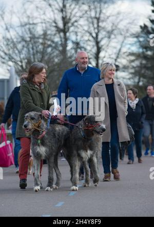 Les chiens et leurs propriétaires arrivent pour la première journée du spectacle de chiens Crufts 2017 au NEC à Birmingham, Royaume-Uni.Date de la photo: Jeudi 09 mars 2017.Crédit photo : Katja Ogrin/ EMPICS Entertainment. Banque D'Images