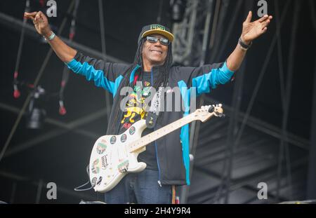 Les Wailers se sont mis en scène en direct pendant le V Festival 2017 à Weston Park, Staffordshire, Royaume-Uni.Date de la photo: Samedi 18 juin 2017.Crédit photo : Katja Ogrin/ EMPICS Entertainment. Banque D'Images