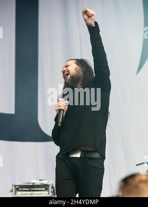 Jonathan Davies se produit sur scène le premier jour du Download Festival à Donington Park le 08 juin 2018 à Castle Donington, en Angleterre.Date de la photo: Vendredi 08 juin 2018.Crédit photo : Katja Ogrin/ EMPICS Entertainment. Banque D'Images