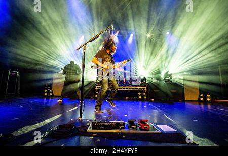 Claudio Sanchez et Travis Sever de Coheed et Cambria se sont produit en direct sur scène le 14 octobre 2018 à l'O2 Academy de Birmingham, en Angleterre.Date de la photo: Dimanche 14 octobre 2018.Crédit photo : Katja Ogrin/ EMPICS Entertainment. Banque D'Images