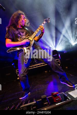 Claudio Sanchez de Coheed et Cambria se produit en direct sur scène le 14 octobre 2018 à l'O2 Academy de Birmingham, en Angleterre.Date de la photo: Dimanche 14 octobre 2018.Crédit photo : Katja Ogrin/ EMPICS Entertainment. Banque D'Images