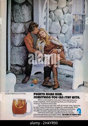 Publicité vintage dans le magazine « Playboy », numéro de février 1973, États-Unis Banque D'Images