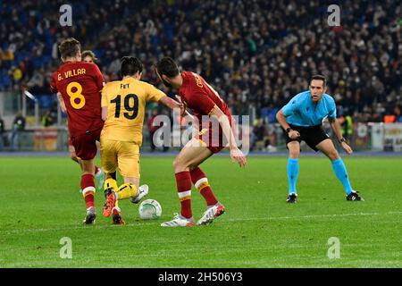 Sondre Brunstad FET de FK Bodø/Glimt en action pendant le match de groupe C de l'UEFA Europa Conference League entre A.S. Roma FK Bodø/Glimt au Stadio Olimpico le 4 novembre 2021 à Rome, Italie.A.S.Roma, FK Bodø/Glimt, Ligue des conférences, UEFA, Stadio Olimpico (photo de Domenico Cippitelli/Pacific Press/Sipa USA) Banque D'Images