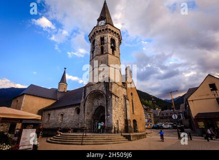 Église romane San Miguel de Viella dans la vallée de l'Aran.Lleida.Espagne Banque D'Images