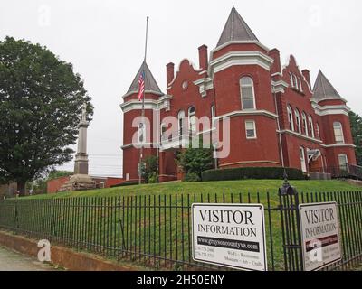 1908 Grayson County Courthouse à Independence, Virginia, USA 2021 © Katharine Andriotis Banque D'Images