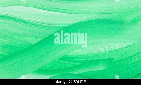 Fond de trait de pinceau abstrait vert vif Banque D'Images