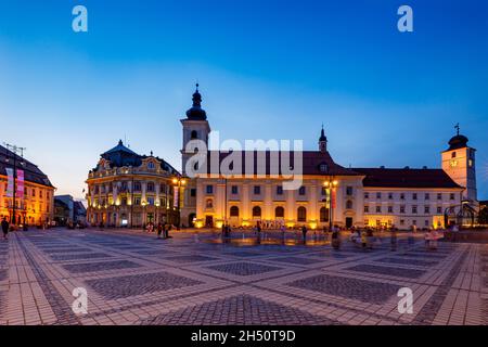 La ville de Sibiu en Roumanie Banque D'Images