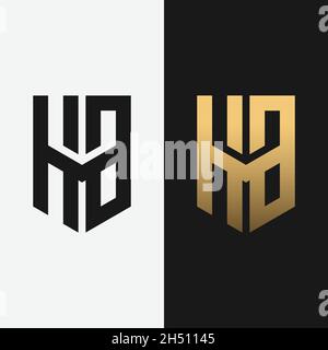 Lettre Monogramme initial H B HB BH logo modèle de conception.Convient pour vêtements de mode vêtements Sport Finance Management Business Brand Company Shop. Illustration de Vecteur