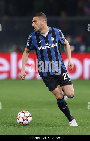 Bergame, Italie, 2 novembre 2021.Merih Demiral d'Atalanta lors du match de la Ligue des champions de l'UEFA au Stadio di Bergame, Bergame.Le crédit photo devrait se lire: Jonathan Moscrop / Sportimage Banque D'Images