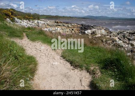 Sentier côtier le long de la baie de Mossyard ; Dumfries & Galloway, Écosse Banque D'Images