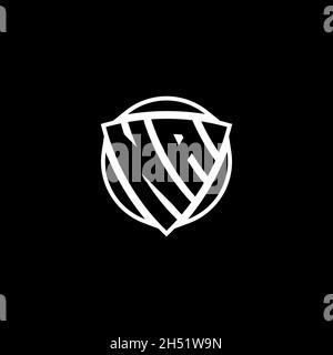 Lettre du logo NA Monogram avec forme triangulaire Shield style design isolé sur fond blanc.Logo radioactif, triangle radioactif et forme de bouclier Illustration de Vecteur