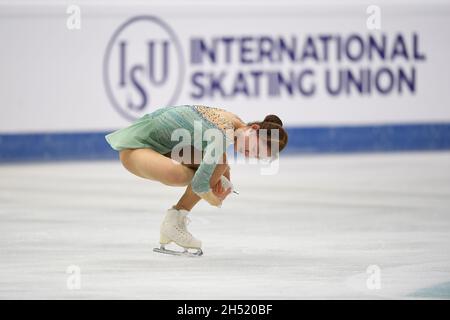 Turin, Italie.05ème novembre 2021.Yelim KIM, Corée, pendant la pratique, au Grand Prix de patinage artistique de l'UIP - Gran Premio d'Italia, à Palavela, le 5 novembre 2021 à Turin, Italie.(Photo de Raniero Corbelletti/AFLO) crédit: AFLO Co. Ltd./Alay Live News Banque D'Images